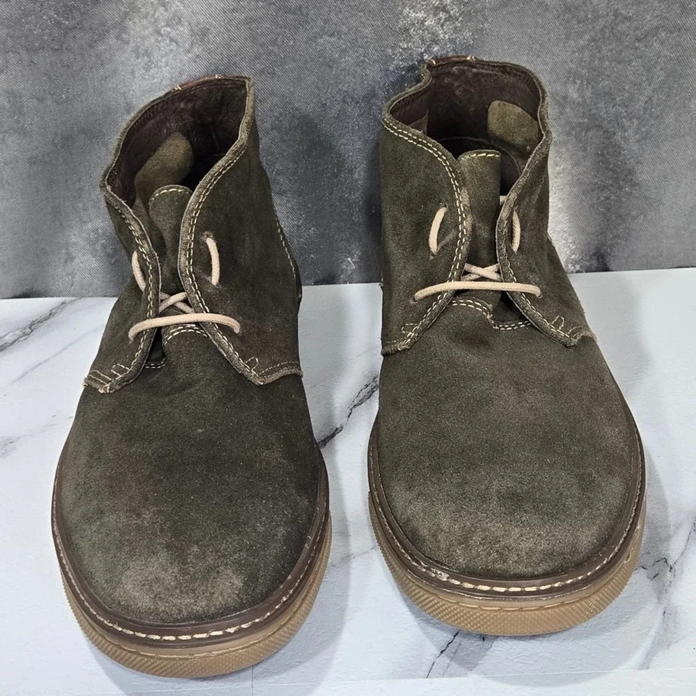 Johnston & Murphy Wallace Chukka Boots Mens Size 12 Green Suede Leather